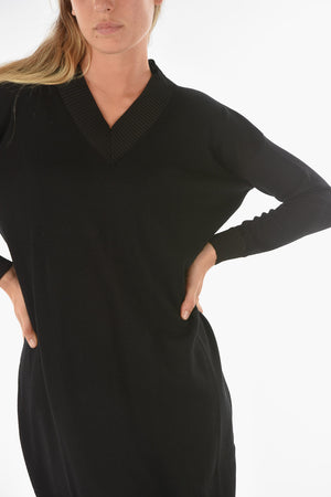 Midikleid SWAPS aus Strick mit V-Ausschnitt