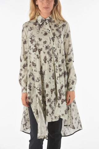 Camicia Lunga SIRIO Asimmetrico con Stampa Astratta