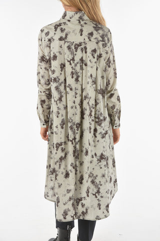 Camicia Lunga SIRIO Asimmetrico con Stampa Astratta
