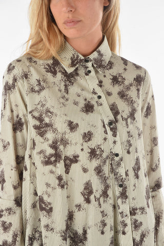 Camicia Lunga SIRIO Asimmetrico con Stampa Astratta
