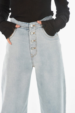 MM6 Light Wash High-waisted Palazzo Denims