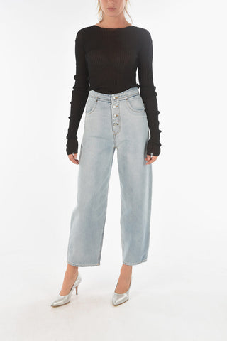 MM6 Light Wash High-waisted Palazzo Denims