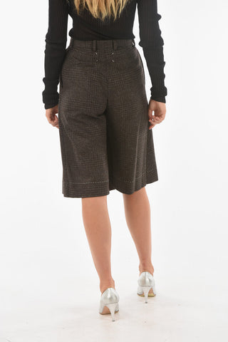 Tartan Midi Skirt with Belt Loops