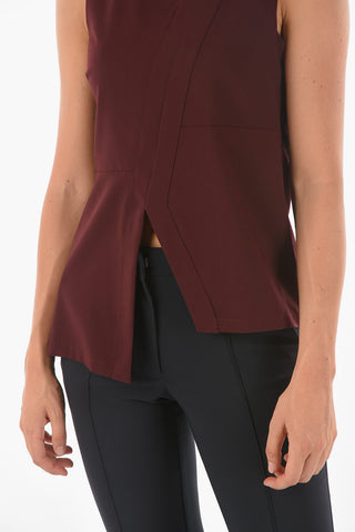 Sleeveless NEKKAR Top with Front Asymmetrical Cut