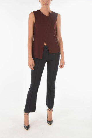 Sleeveless NEKKAR Top with Front Asymmetrical Cut