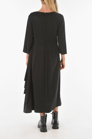 Maxi Vestito DIAMOND Svasato a Maniche Lunghe