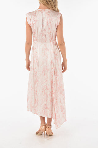 Satin TATE MASALA Sleeveless Shirt Dress with Animalier Print