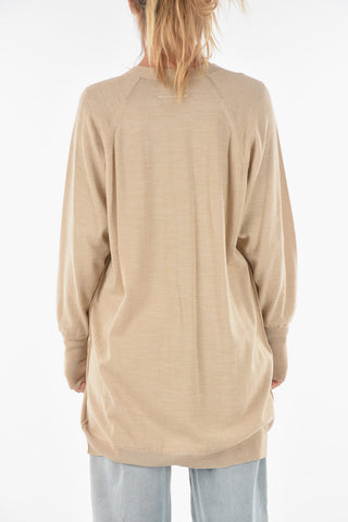 MM6 Wool Blend Logoed Cardigan