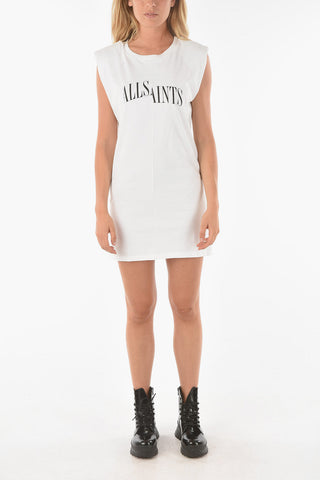 Padded Shoulder CONI DROPOUT Cotton Minidress