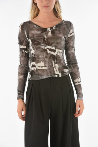 Long-sleeve T-shirt MONOPOLI with Boat Neckline