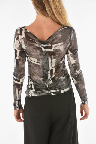 Long-sleeve T-shirt MONOPOLI with Boat Neckline