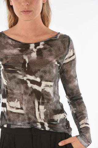 Long-sleeve T-shirt MONOPOLI with Boat Neckline