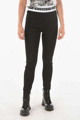 Logo Elastic Waistband Stretch Cotton Pants