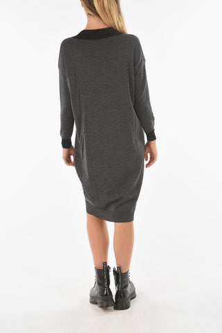 Midikleid SWAPS aus Strick mit V-Ausschnitt