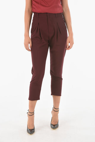 Stretched NEKKAR Single-pleated Pants with Belt Loops