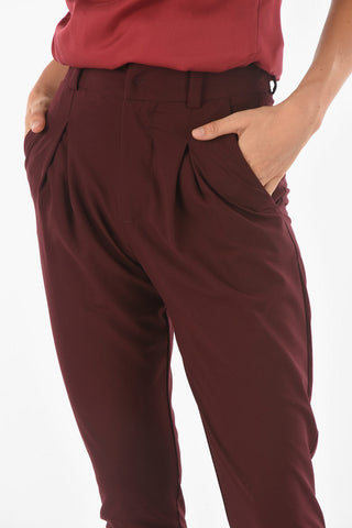 Stretched NEKKAR Single-pleated Pants with Belt Loops