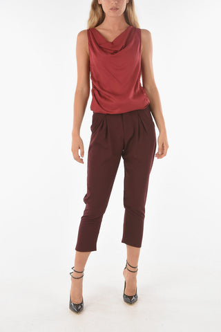 Stretched NEKKAR Single-pleated Pants with Belt Loops
