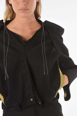 Contrasting Band FLIPPED PANTS Top