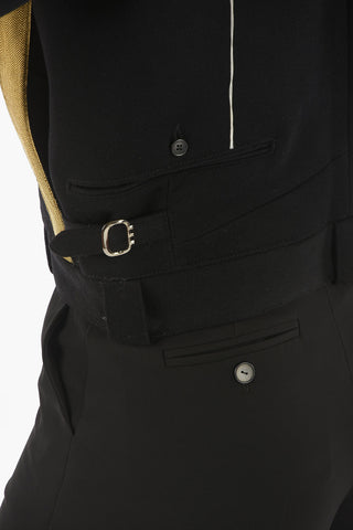 Contrasting Band FLIPPED PANTS Top