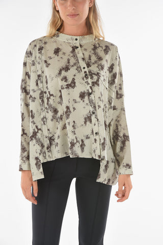 Mandarin Collar SIRIO Shirt with Asymmetrical Fastening