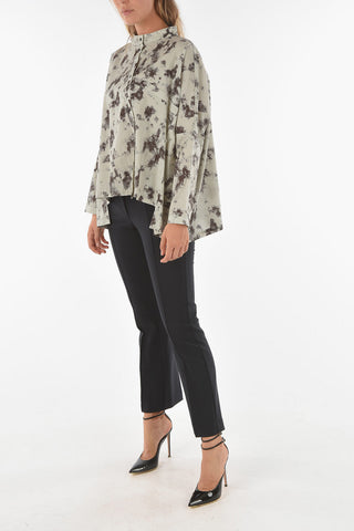 Mandarin Collar SIRIO Shirt with Asymmetrical Fastening