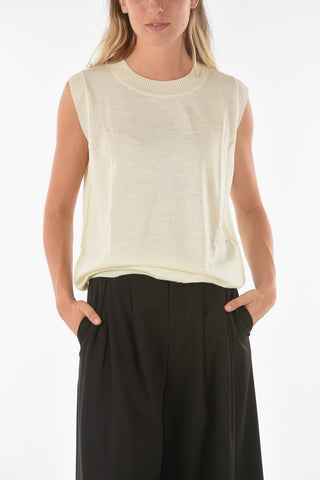 Strick-Tanktop CURLIN mit gerippten Säumen