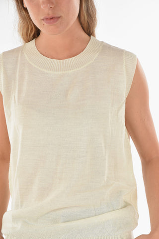 Strick-Tanktop CURLIN mit gerippten Säumen