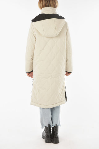 Long HATTIE Puffer with Side Zips and Maxi Pockets