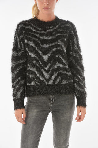 Pullover Eyelash TIGER METAL in Lurex