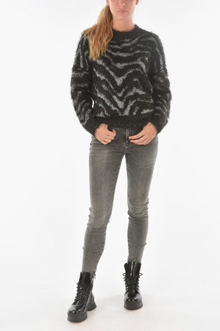 Pullover Eyelash TIGER METAL in Lurex
