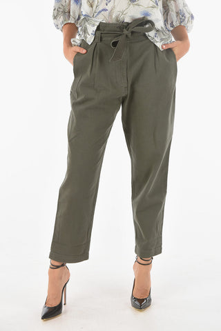 Pantaloni Slouchy CORRINE a Doppia Pinces con Cintura
