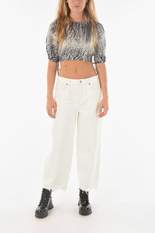 Fringed Bottom JAYCE Wide Leg Denims