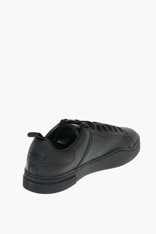 solid color leather S-CLEVER LOW LACE sneakers