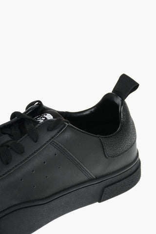 solid color leather S-CLEVER LOW LACE sneakers
