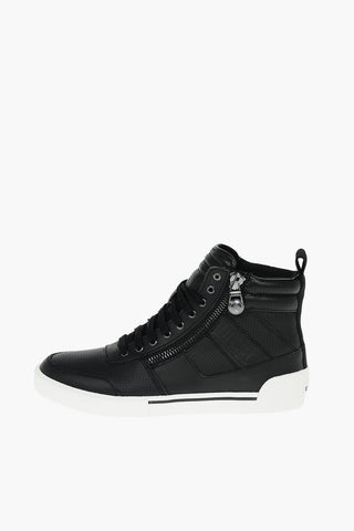 Sneakers S-DVELOWS MID CUT in pelle con zip laterale
