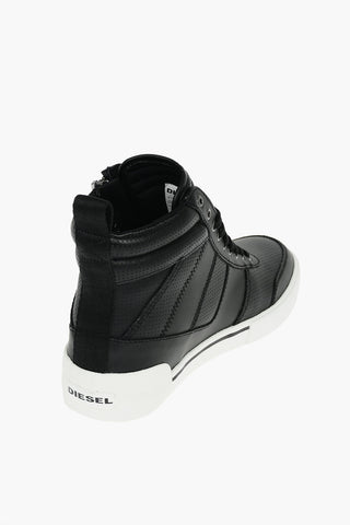 Sneakers S-DVELOWS MID CUT in pelle con zip laterale