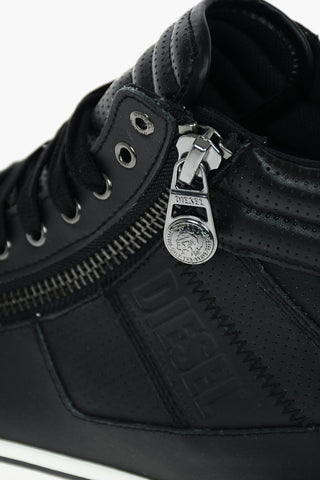 Sneakers S-DVELOWS MID CUT in pelle con zip laterale