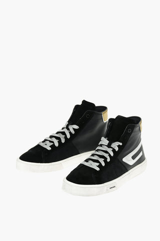 Sneakers Alte S-MYDORI ML in Pelle e suede con Lacci a Contrasto
