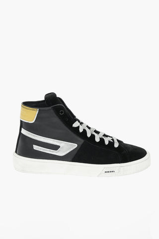 Sneakers Alte S-MYDORI ML in Pelle e suede con Lacci a Contrasto