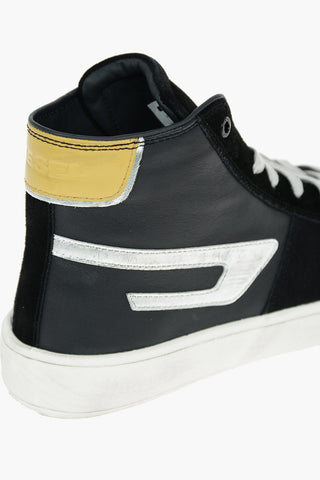 Sneakers Alte S-MYDORI ML in Pelle e suede con Lacci a Contrasto