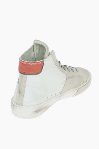 leather S-MYDORI ML high top sneakers with suede details