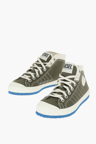 Cotton S-YUK MC High-Top Sneakers with Embossed Logo