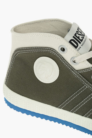 Cotton S-YUK MC High-Top Sneakers with Embossed Logo
