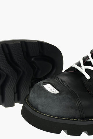 Leather D-KONBA CB combat boots