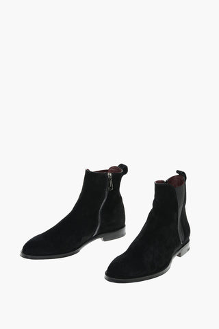 Suede Leather GIOTTO Desert Booties with Side Zip