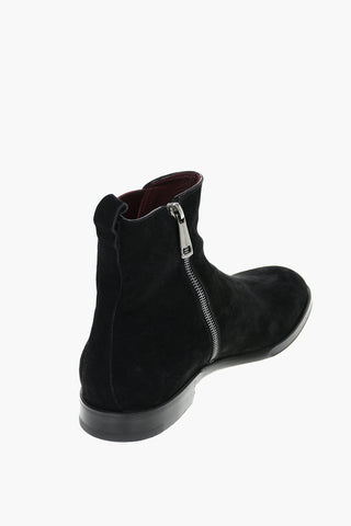 Suede Leather GIOTTO Desert Booties with Side Zip