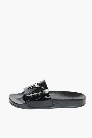 Slides iin Pelle CANTADORA con Zip Decorativa