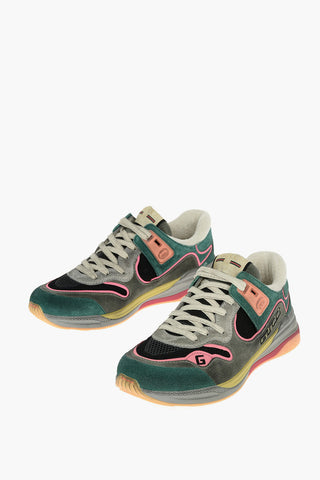 Sneakers Basse ULTRAPACE in Suede e Tessuto con Logo Ricamato