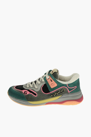 Sneakers Basse ULTRAPACE in Suede e Tessuto con Logo Ricamato