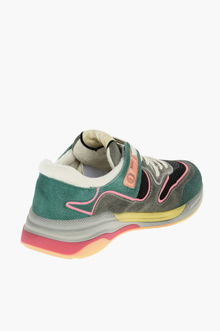 Sneakers Basse ULTRAPACE in Suede e Tessuto con Logo Ricamato